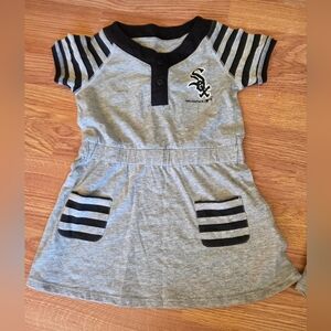 MLB Chicago White Sox Girls Dress 12M & 4T Baseball New Gray Black Athletic